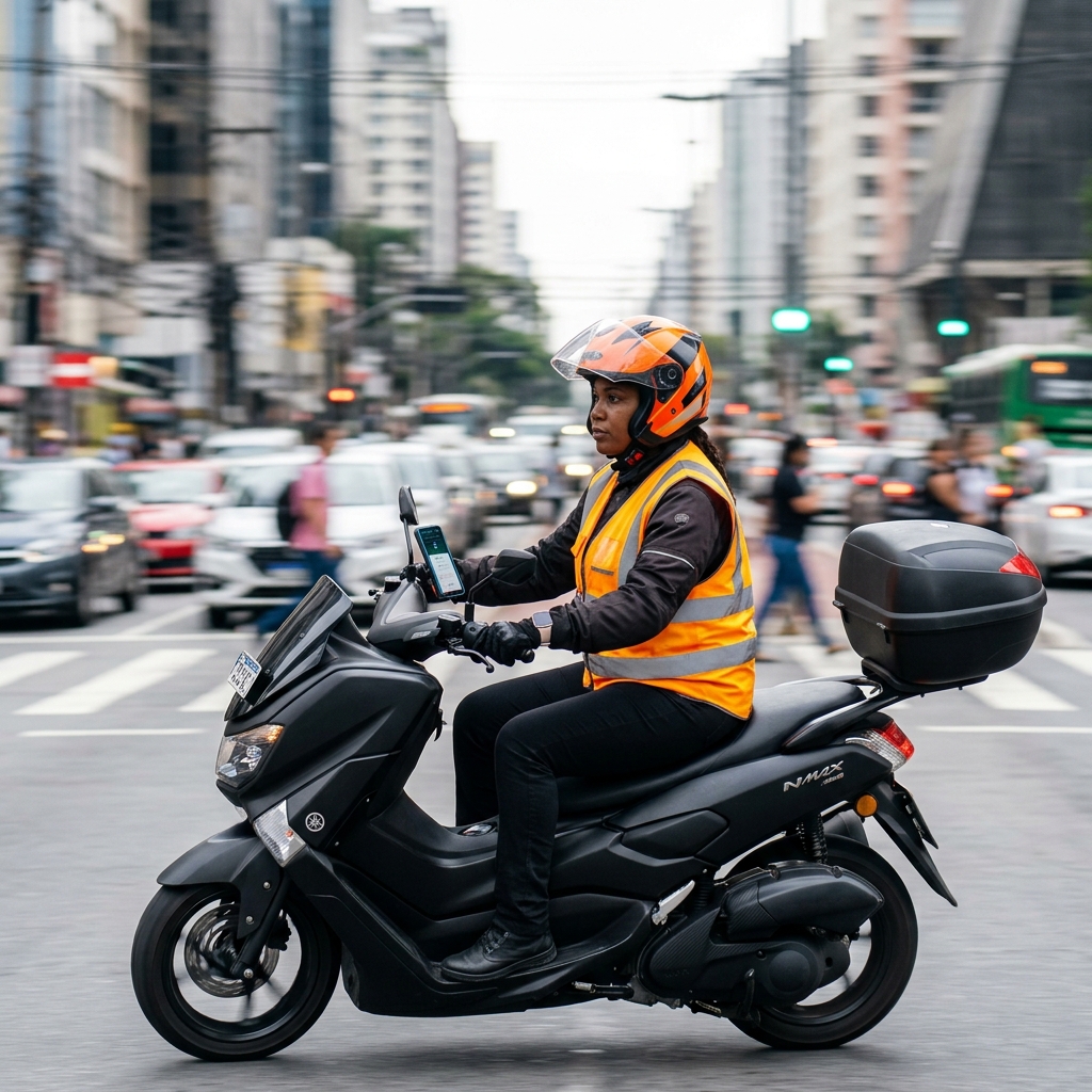 Koffi, conducteur de moto-taxi professionnel